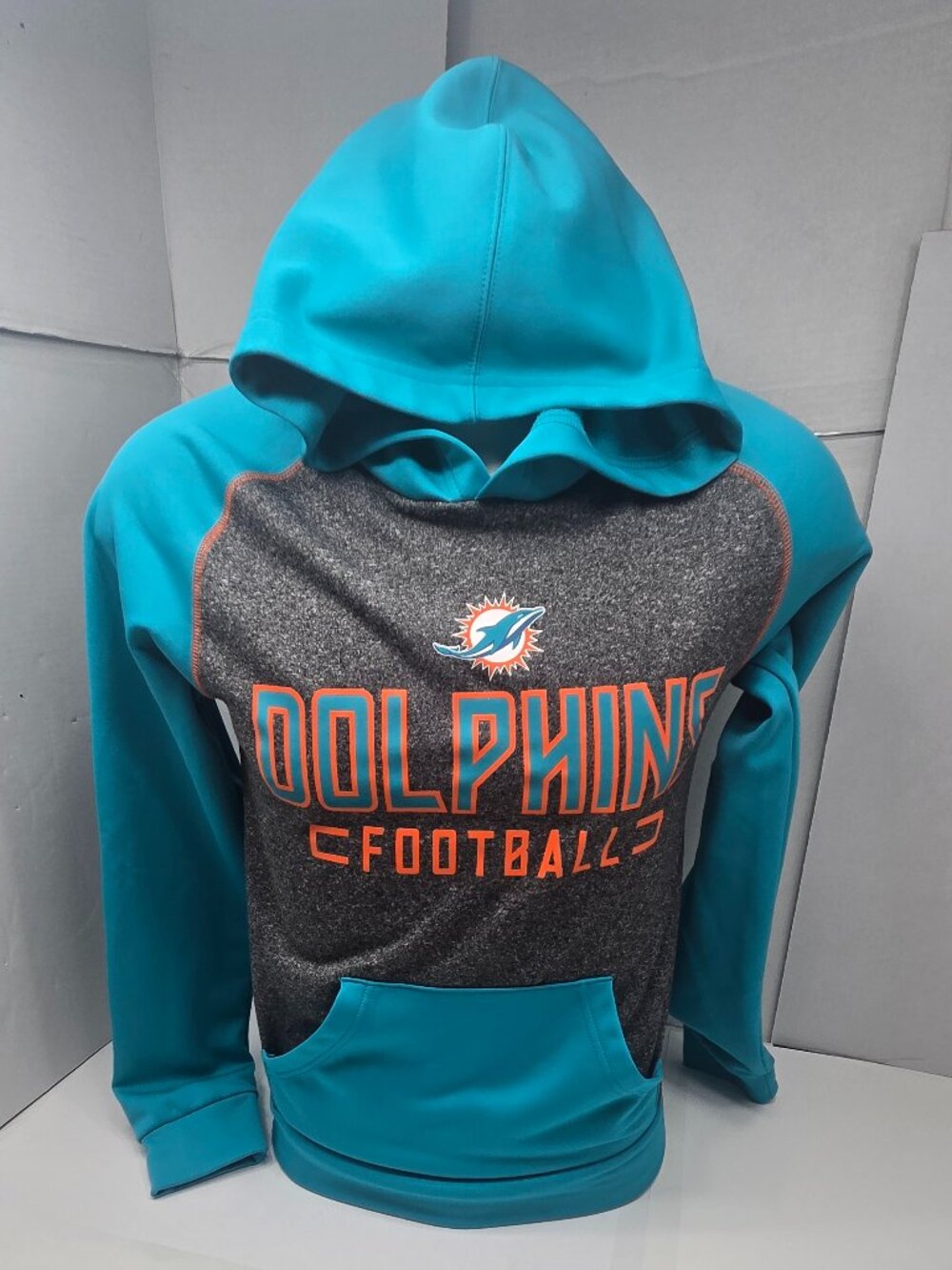 Miami Dolphins Fanatics NFL Men’s Small Fleece Pullover Hoodie